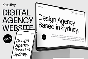 Kreativy - Digital Website Agency UI, an UI Kit Template by dhuhacreative