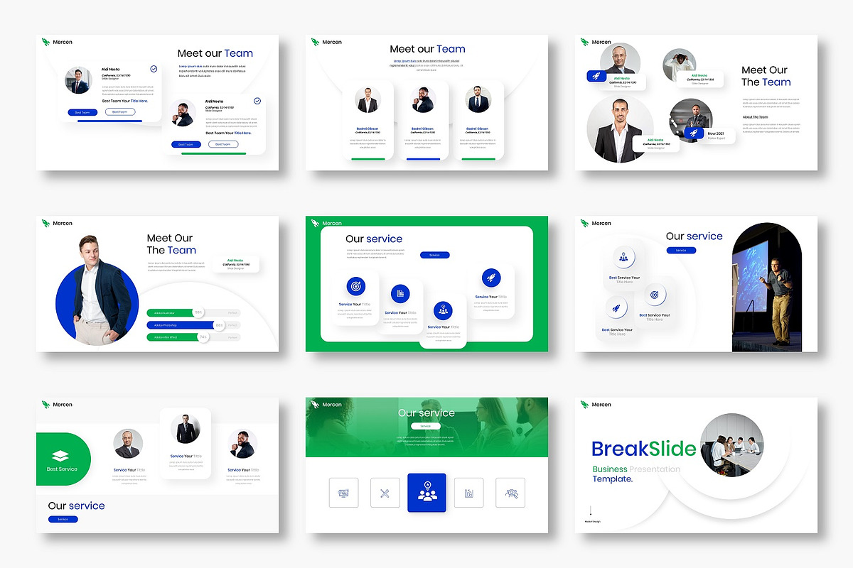 Mercen – Business PowerPoint, a Presentation Template by Dens Creative Studio (Photo 3 of 6)