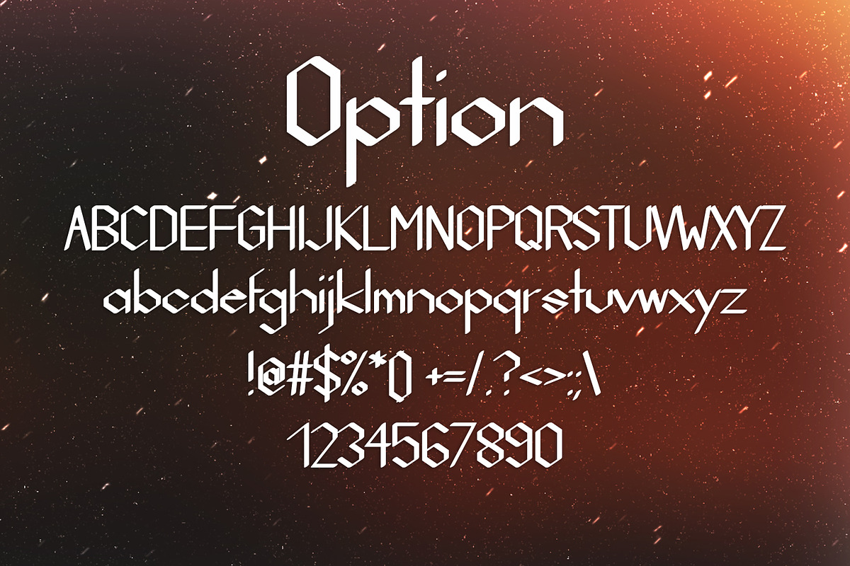 OPTION font preview 2