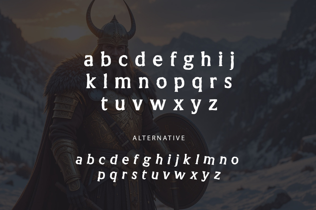Dark Viking Font, a Serif Font by yantodesign (Photo 8 of 9)