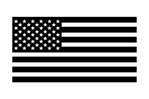 Black and white United States flag, an Illustration by Mark1987