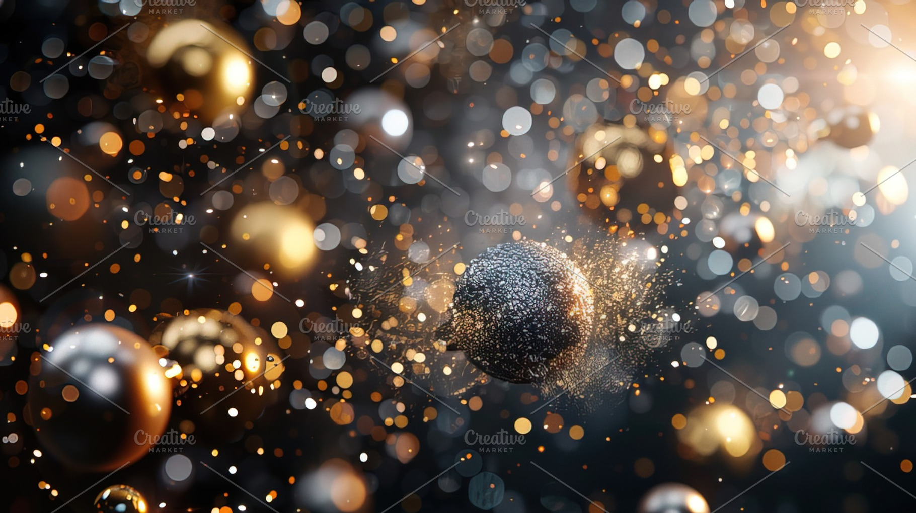 Glittering Abstract Bokeh Background, a Holiday Photo by Ales Munt
