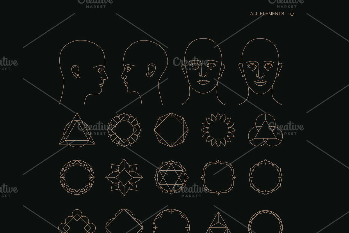 Human - vector design elements, a Background Graphic by venimo