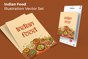 Indian Food Menu Cover Illustration, a Food Illustration by Imran Haroon (Thumbnail 2 of 3)