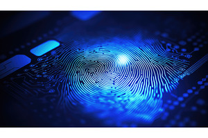 scanner technology fingerprint ai, a Technology Photo by pikepicture