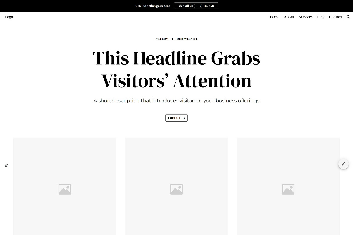 Services 1 / Google Site Wireframe, a Templates & Theme by Template Heaven (Photo 1 of 6)