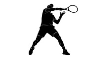 A dynamic Tennis Player Silhouettes, an Illustration by Amazin_art (Thumbnail 16 of 31)