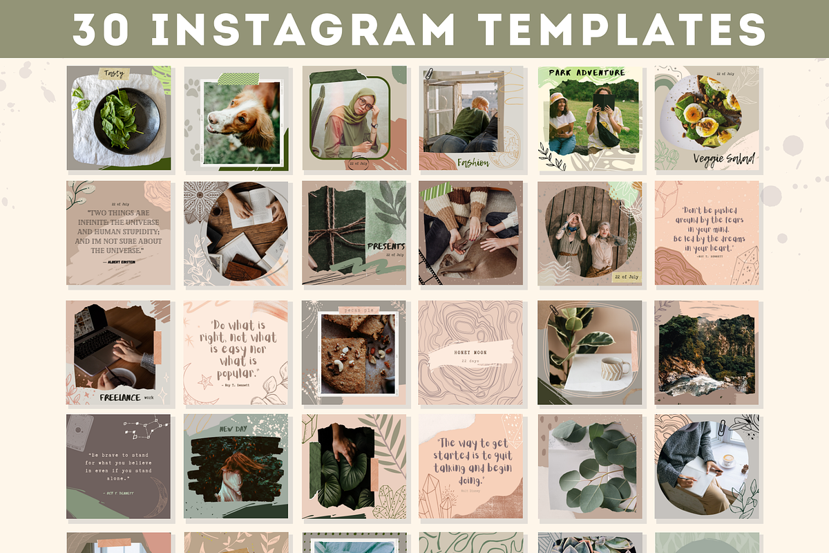 Canva Instagram Templates, a Social Media Template by NViolet (Photo 2 of 5)