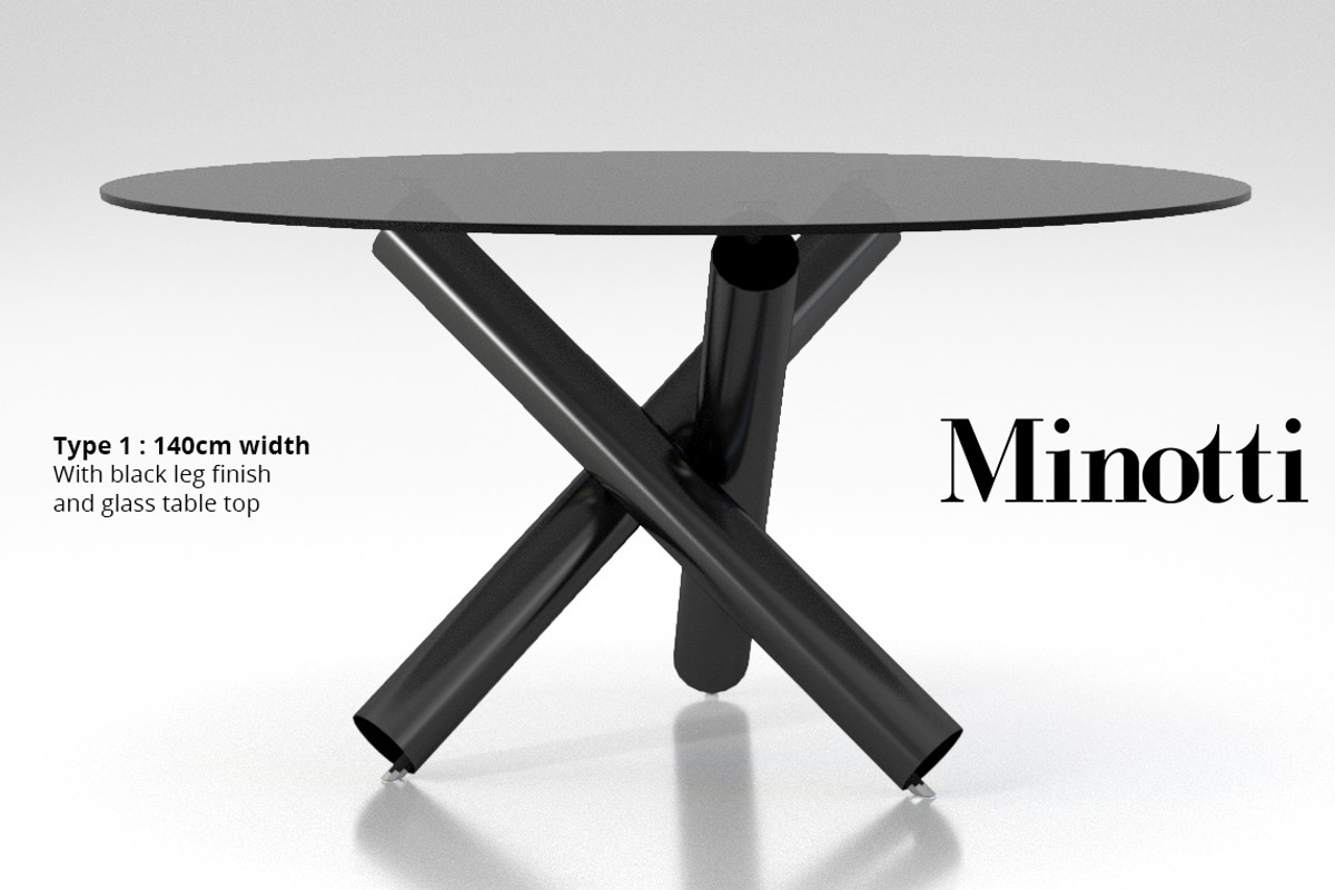 Minotti Van Dyck dining tables, a Furniture 3D Model by WidhiMuttaqien (Photo 1 of 12)