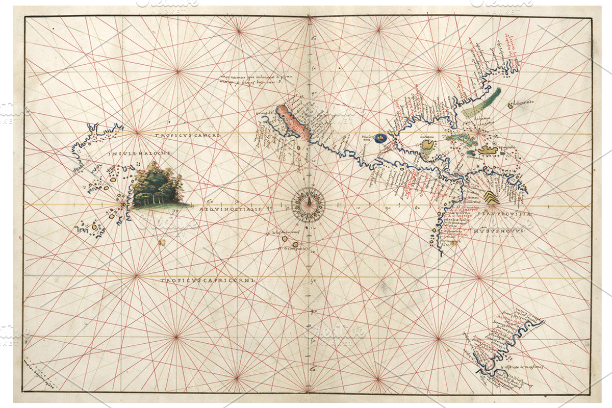 Antique Nautical Charts, a Texture Graphic by Blue Line Design (Photo 6 of 21)