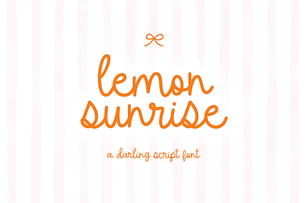 Lemon Sunrise | Script Font, a Script Font by KA Designs