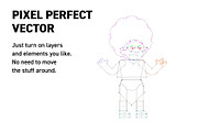 Vector Geometric Character Creator, a Person Illustration by Katedsgn (Thumbnail 5 of 7)