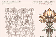 Botanical ornaments Art Nouveau, a Pattern Graphic by Collection by VY (Thumbnail 3 of 9)
