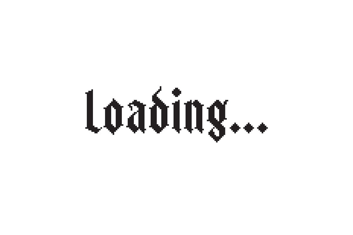 Rackbit - Display Blackletter Pixel, a Blackletter Font by Griyo Type (Photo 2 of 10)