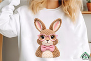 Faux Yarn Crochet Easter Bunny PNG, an Illustration by Craft Nest (Thumbnail 3 of 4)