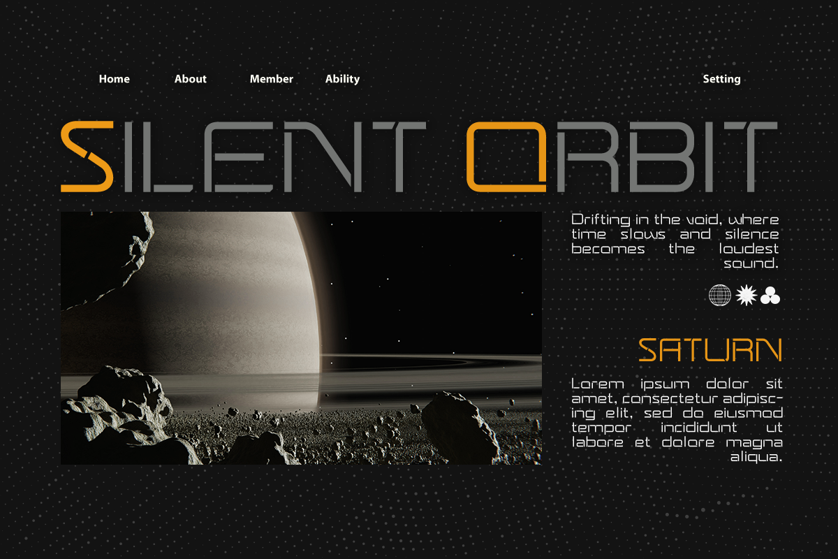 Qalinora Futuristic Sci-Fi Display, a Sans Serif Font by Vadovastd (Photo 4 of 8)