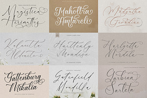 75 Elegant Script Font Bundle