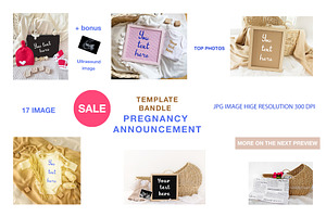 A Template Pregnancy Announcement, a Social Media Template by DigitalStorybyAnna