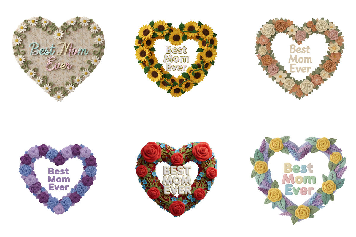 Best Mom Ever Mother's Day Clipart, an Illustration by GatewayDesign (Photo 3 of 3)