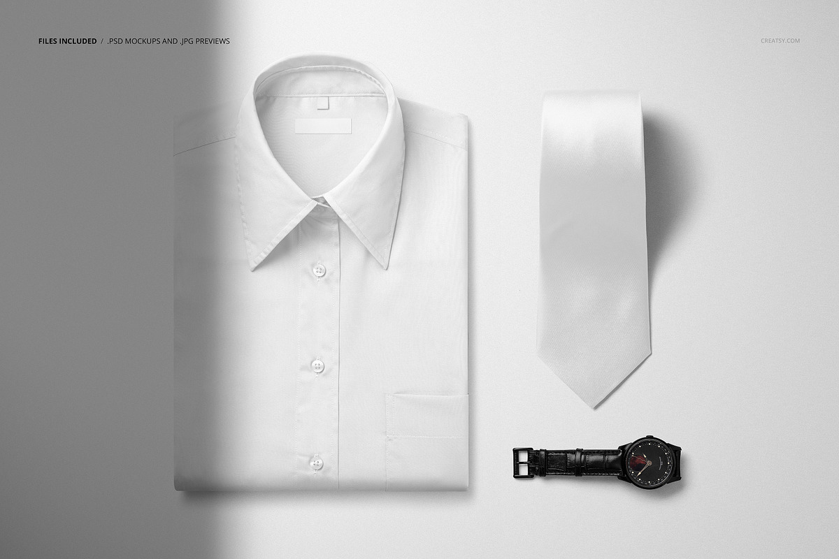 Men’s Dress Shirt and Tie Mockup, a Shirt Mockup by Creatsy (Photo 2 of 5)