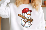 Baseball Funny Snowman, Funny Christ, an Illustration by Designking (Thumbnail 2 of 6)