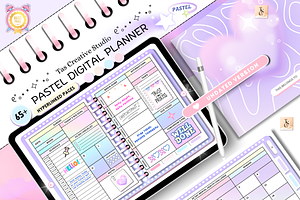 Undated Digital Planner Cute Pastel