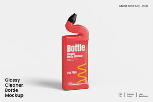 Glossy Cleaner Bottle Mockup, a Packaging Mockup by Unerispace