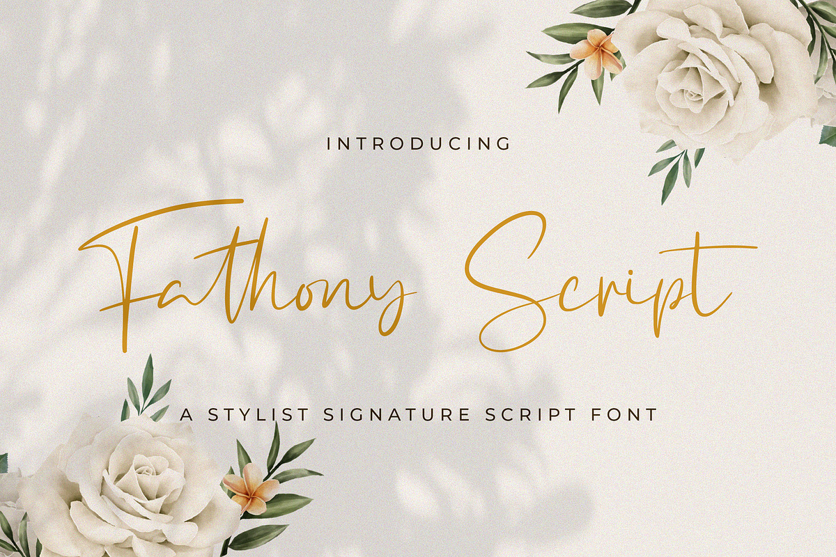 Fathony Script - Handwritten Font, a Script Font by StringLabs (Photo 1 of 7)