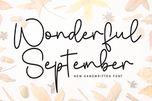 Wonderful September | Script Font