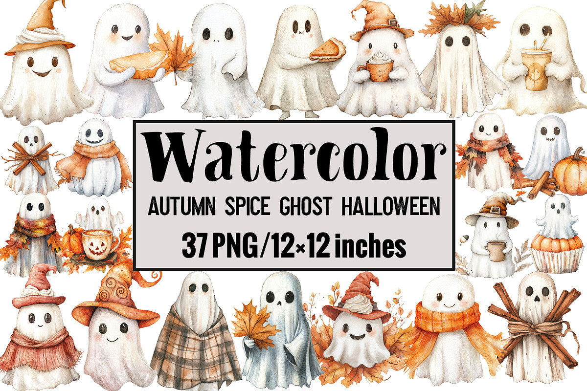 Autumn Spice Ghost Halloween, an Illustration by Design Market (Photo 1 of 3)