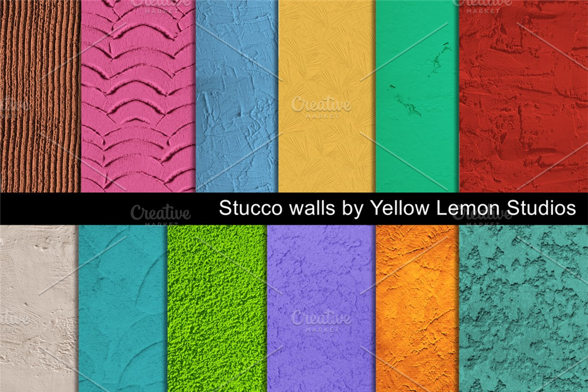 Stucco wall backgrounds, a Texture Graphic by Yellow Lemon Studios