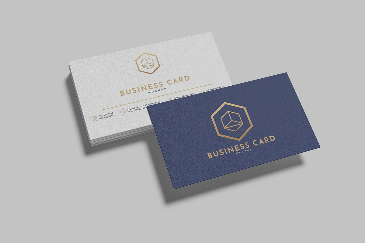 Business Card Mockup, an Advertising Mockup by Graphiculon (Photo 4 of 11)