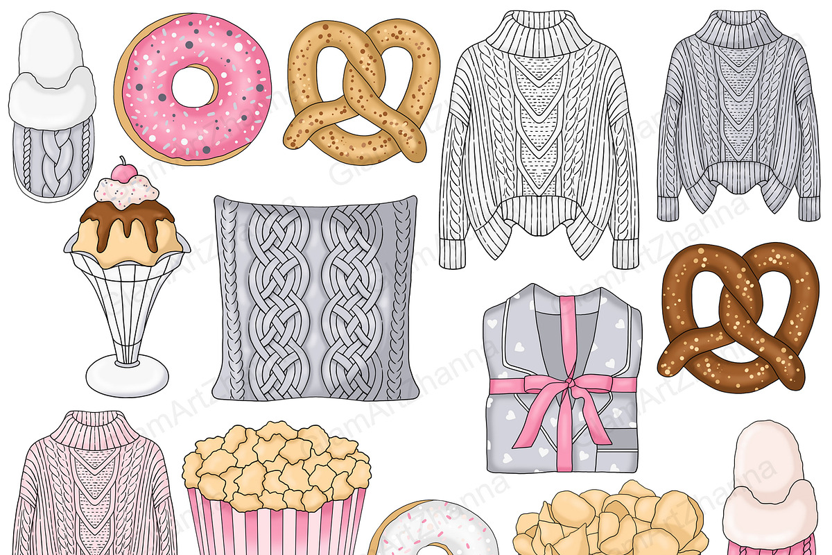 Weekend Clipart, an Illustration by GlamArtZhanna (Photo 2 of 5)