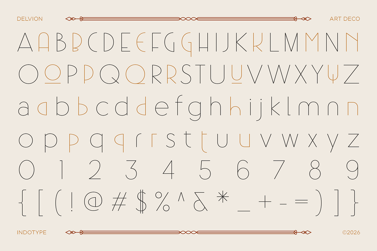 Delvion - Art Deco Typeface, a Sans Serif Font by Indotype Foundry (Photo 6 of 10)