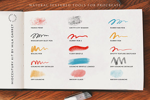 Midcentury Procreate Brushes Gouache