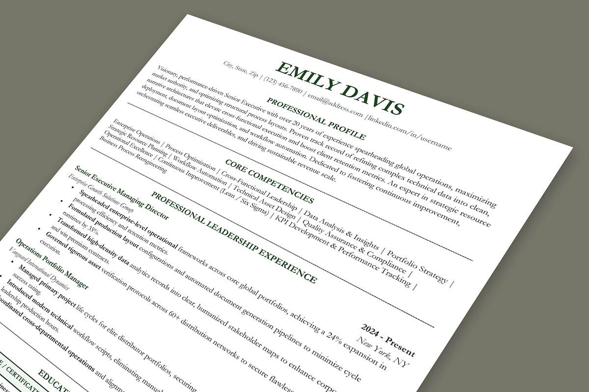 ATS Resume Template, a Resume Template by Anjum Ilyas (Photo 5 of 7)