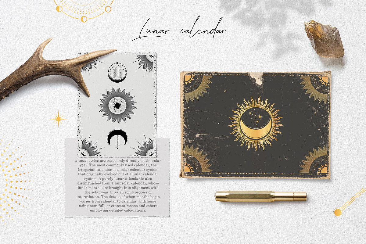 Moon & Star Magic Celestial pack, an Object Illustration by Alisovna (Photo 5 of 14)