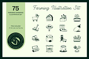 Farming Drawing Illustration Set, an Outline Icon by Vectors Market (Thumbnail 1 of 8)