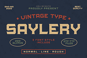 Saylery Typeface, a Sans Serif Font by 24Design Studios (Thumbnail 1 of 9)