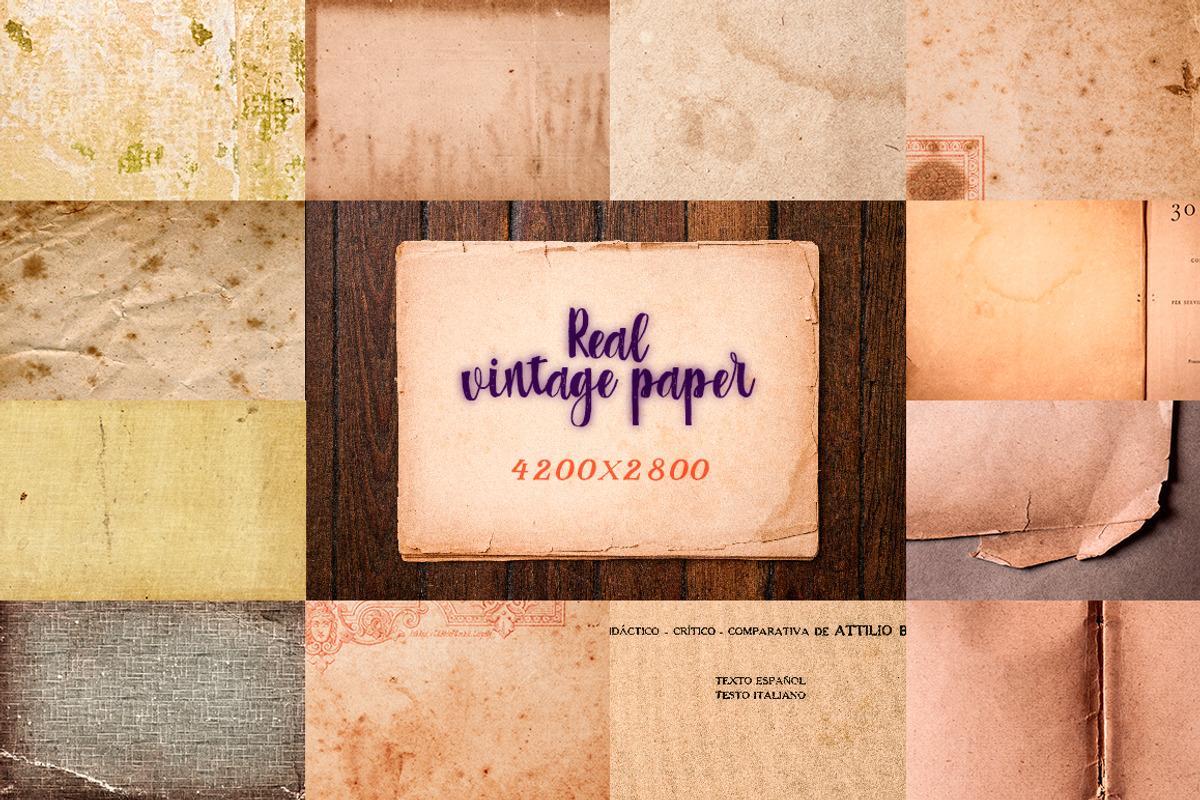 60 Old Paper Backgrounds + free demo, a Texture Graphic by lissius (Photo 2 of 5)