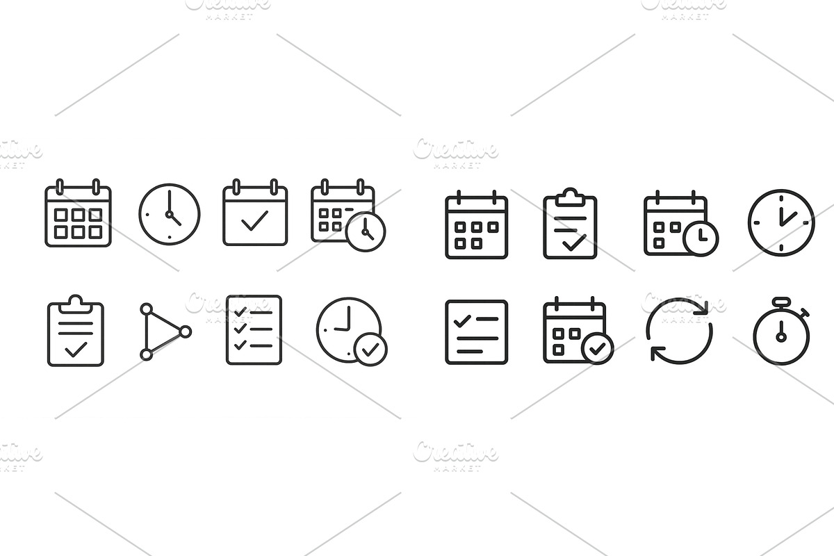 Collection of simple web icons, an Illustration by ZinetroN