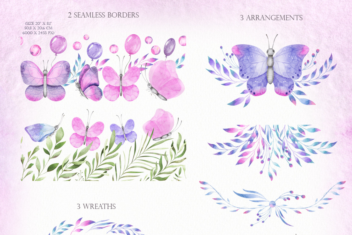 Watercolor butterflies clipart, an Illustration by OrangePeafowlArt (Photo 5 of 9)