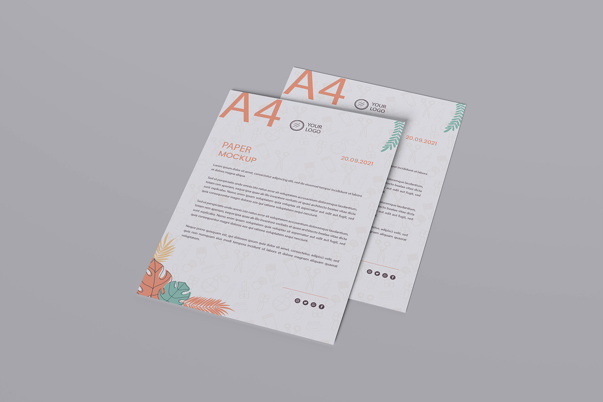 A4 Paper Mockup, an Advertising Mockup by Twins_studio926 (Photo 4 of 5)
