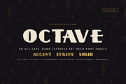 Octave 2.0 | An Art Deco Font Family, a Sans Serif Font by Lauren Hodges (Thumbnail 1 of 13)