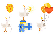 Party Animal Geese: Fun Celebration, an Animal Illustration by the_myro (Thumbnail 2 of 5)