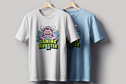 Monster Gaming Character Tshirt, a Stationery Template by MightyDesign (Thumbnail 1 of 6)