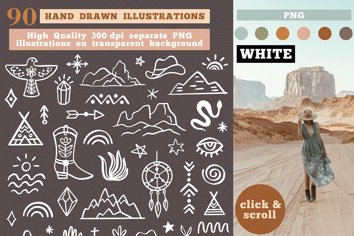 Western Bundle Clipart and Patterns, a Graphic by Katrinelly (Photo 4 of 14)