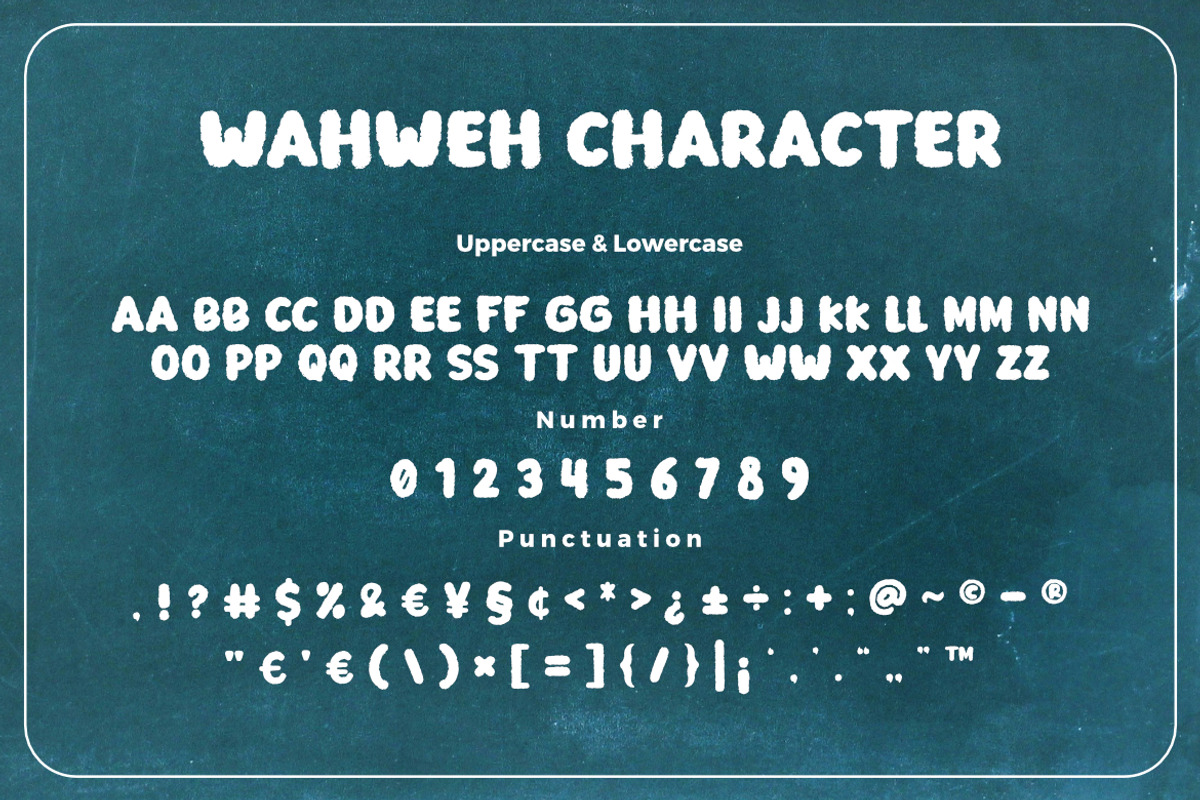 Wahweh a Bold Rough Font, a Sans Serif Font by Bayuktx (Photo 6 of 7)