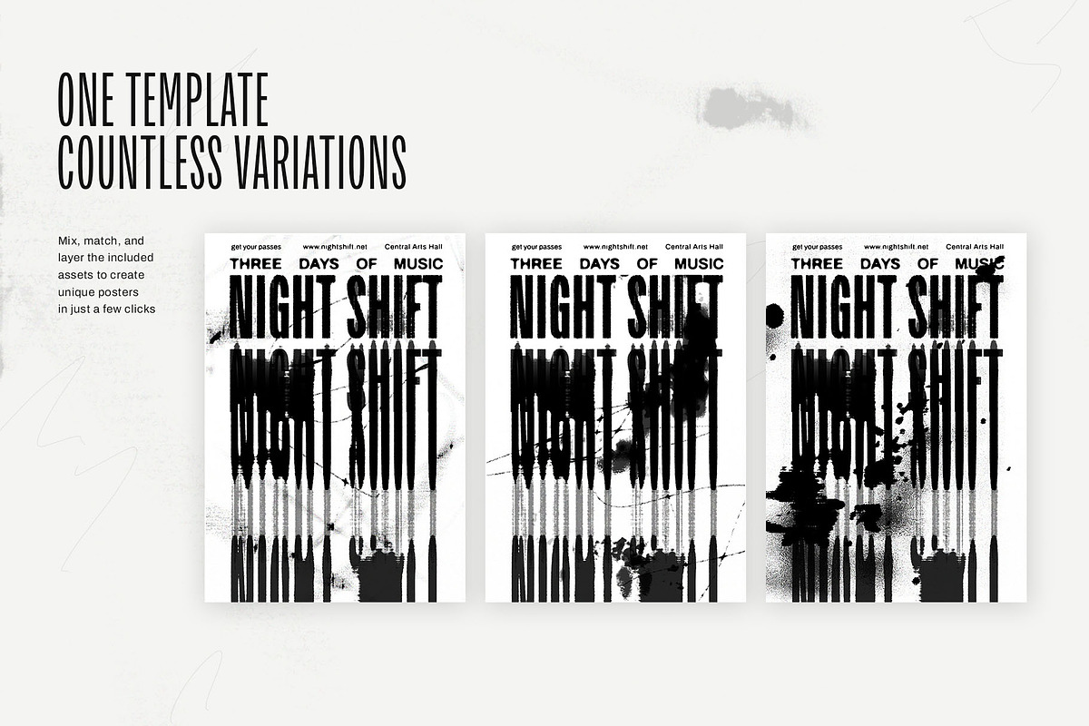 Ink Poster Templates, a Poster Template by Inartflow (Photo 7 of 14)