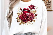 Watercolor Valentine Smooch Clipart, an Illustration by SinaCreation (Thumbnail 8 of 11)